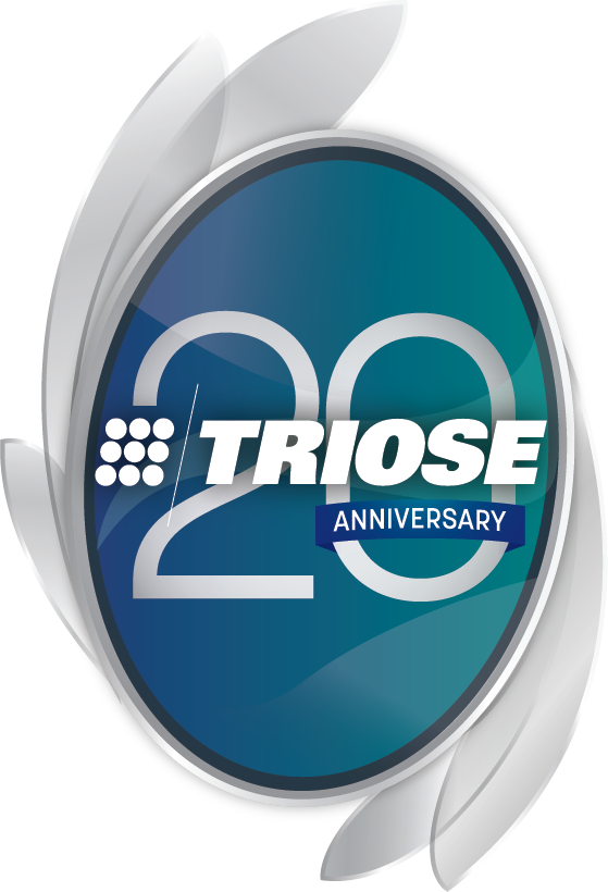 TRIOSE 20th Anniversary badge.